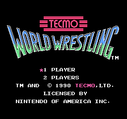 Tecmo World Wrestling (USA) Title Screen